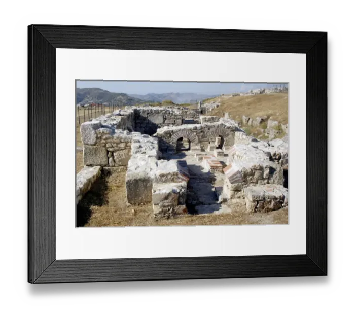 Framed Print : GREEK ART. REPUBLIC OF ALBANIA. Archeological site of BYLLIS, old city founded by