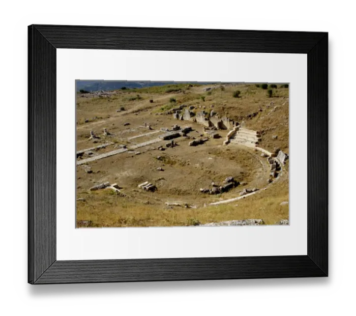 Framed Print : GREEK ART. REPUBLIC OF ALBANIA. Illyrian City Theater. Third century BC. Remodeled