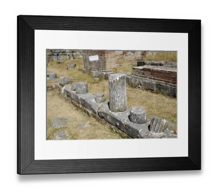 Framed Print : GREEK ART. REPUBLIC OF ALBANIA. Odeon. Ruins of Apollonia. Fier Framed Print : GREEK ART. REPUBLIC OF ALBANIA. Odeon. Ruins of Apollonia. Fier