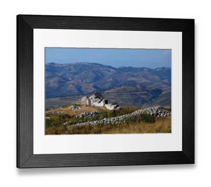 Framed Print : ROMAN ART. REPUBLIC OF ALBANIA. Remains of the Wall of Victorinus (Victorino). Late IV century a
