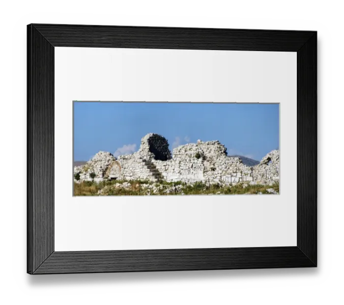 Framed Print : ROMAN ART. REPUBLIC OF ALBANIA. Remains of the Wall of Victorinus (Victorino). Late IV century a Framed Print : ROMAN ART. REPUBLIC OF ALBANIA. Remains of the Wall of Victorinus (Victorino). Late IV century a