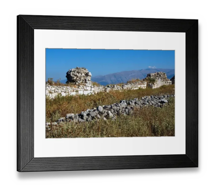 Framed Print : ROMAN ART. REPUBLIC OF ALBANIA. Remains of the Wall of Victorinus (Victorino). Late IV century a