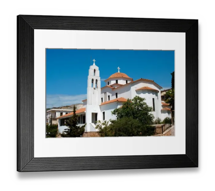 Framed Print : REPUBLIC OF ALBANIA. Saranda. Church of the locality