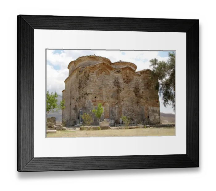 Framed Print : BYZANTINE ART. REPUBLIC OF ALBANIA. St. Nicholas Church, built in the XIII and remodeled