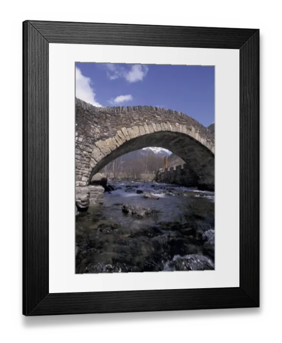 Framed Print : Europe, Andorra Old stone bridge in north of principality Framed Print : Europe, Andorra Old stone bridge in north of principality