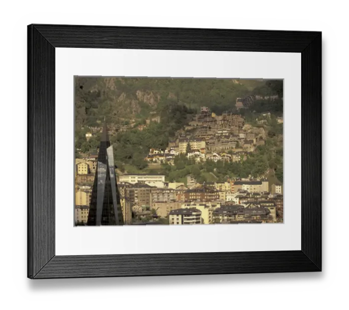 Framed Print : Europe, Andorra, La Vella Town view towards Escaldes Framed Print : Europe, Andorra, La Vella Town view towards Escaldes