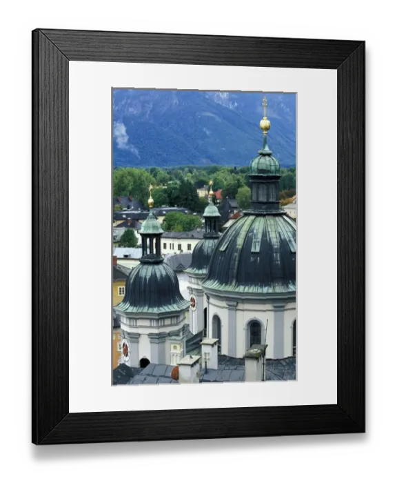 Framed Print : Europe, Austria, Salzburg. Rooftop view of St. Erhard Church Framed Print : Europe, Austria, Salzburg. Rooftop view of St. Erhard Church