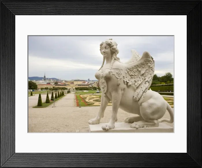 Framed Print : Sphinx statue at the Belvedere Palace grounds, Vienna, Austria Framed Print : Sphinx statue at the Belvedere Palace grounds, Vienna, Austria