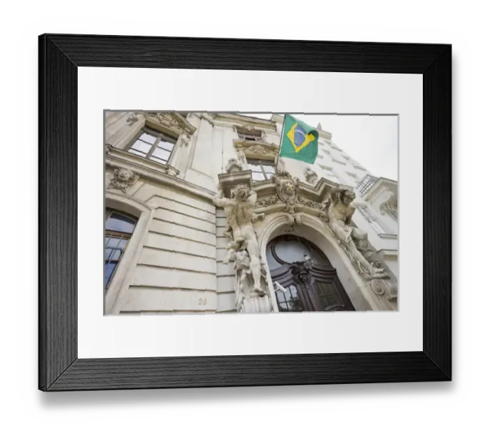 Framed Print : Brazilian Embassy in Vienna, Austria Framed Print : Brazilian Embassy in Vienna, Austria