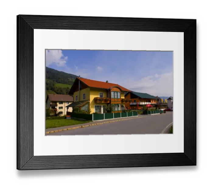 Framed Print : Restaurant in St Georgen ab Murau Austria in alpine country Framed Print : Restaurant in St Georgen ab Murau Austria in alpine country