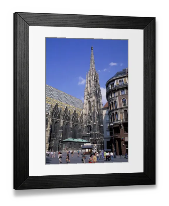 Framed Print : Europe, Austria, Vienna. Graben street scene and St. Stephens church Framed Print : Europe, Austria, Vienna. Graben street scene and St. Stephens church