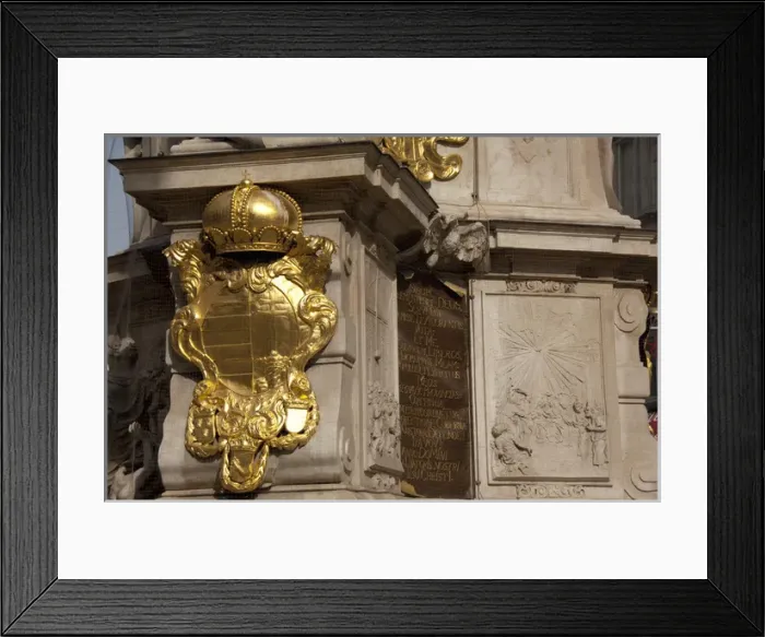 Framed Print : Austria, Vienna. Trinity Column (aka Plague Column), monument to victims of the Black Framed Print : Austria, Vienna. Trinity Column (aka Plague Column), monument to victims of the Black