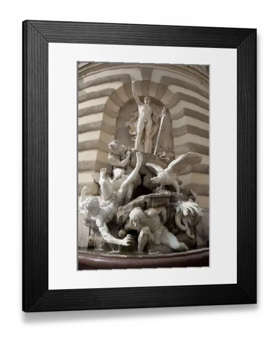 Framed Print : Austria, Vienna. Hofburg Palace, winter residence of the royal Hapsburgs. Palace fountain Framed Print : Austria, Vienna. Hofburg Palace, winter residence of the royal Hapsburgs. Palace fountain
