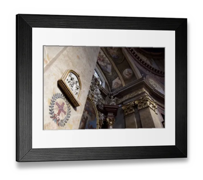 Framed Print : Austria, Vienna. St. Peters Church, 18th century Baroque. Daily mass has been