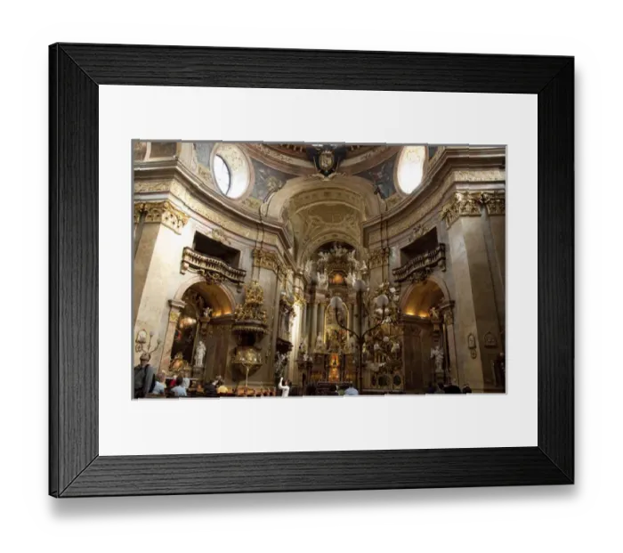 Framed Print : Austria, Vienna. St. Peters Church, 18th century Baroque. Daily mass has been Framed Print : Austria, Vienna. St. Peters Church, 18th century Baroque. Daily mass has been
