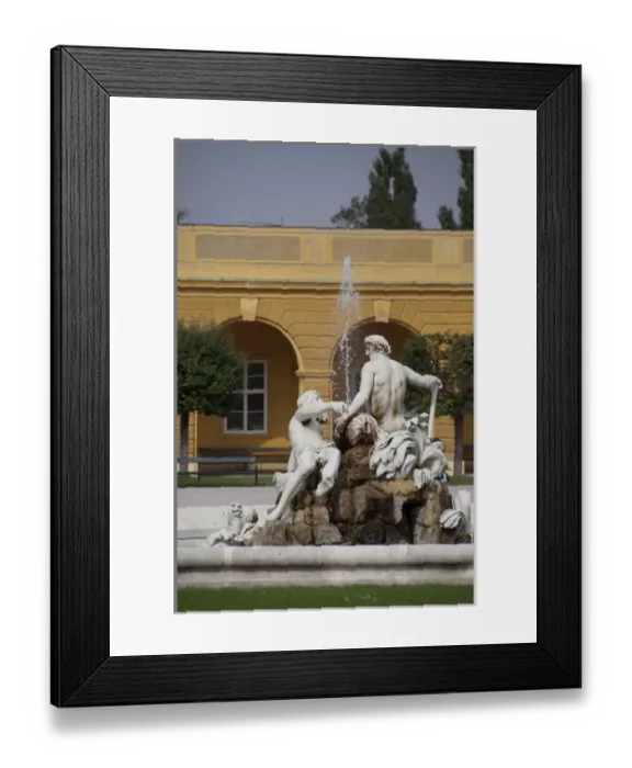 Framed Print : Austria, Vienna. Maria Theresas baroque Schonbrunn Palace, fountain. UNESCO Framed Print : Austria, Vienna. Maria Theresas baroque Schonbrunn Palace, fountain. UNESCO