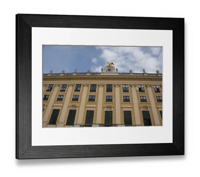 Framed Print : Austria, Vienna. Baroque / Rococo Schonbrunn Palace, view from Imerial Gardens. UNESCO Framed Print : Austria, Vienna. Baroque / Rococo Schonbrunn Palace, view from Imerial Gardens. UNESCO