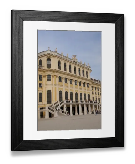 Framed Print : Austria, Vienna. Baroque  /  Rococo Schonbrunn Palace, view from Imerial Gardens. UNESCO
