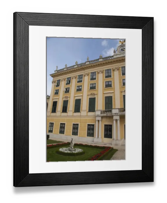 Framed Print : Austria, Vienna. Baroque  /  Rococo Schonbrunn Palace, view from Imerial Gardens. UNESCO
