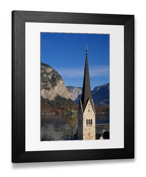 Framed Print : Hallstatt; Upper Austria; Salzkammergut; Austria Hallstattersee; Alps