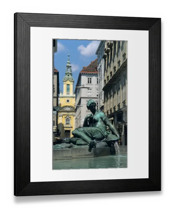 Framed Print : Vienna, Austria Donner Brunnen (fountain), Neuer Markt in old town Framed Print : Vienna, Austria Donner Brunnen (fountain), Neuer Markt in old town
