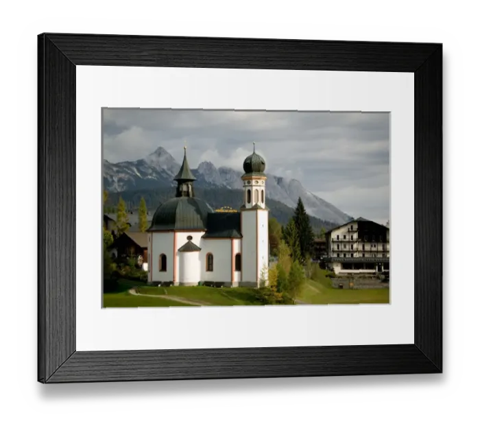 Framed Print : Saint Oswald Church, Seefeld, Tirol, Austria