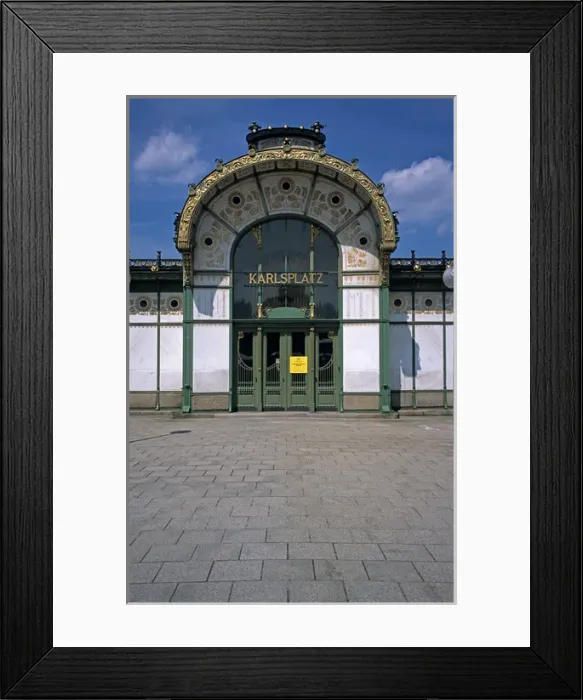 Framed Print : Karlsplaz U Bahn Station designed by Otto Wagner architect; Vienna; Austria Framed Print : Karlsplaz U Bahn Station designed by Otto Wagner architect; Vienna; Austria