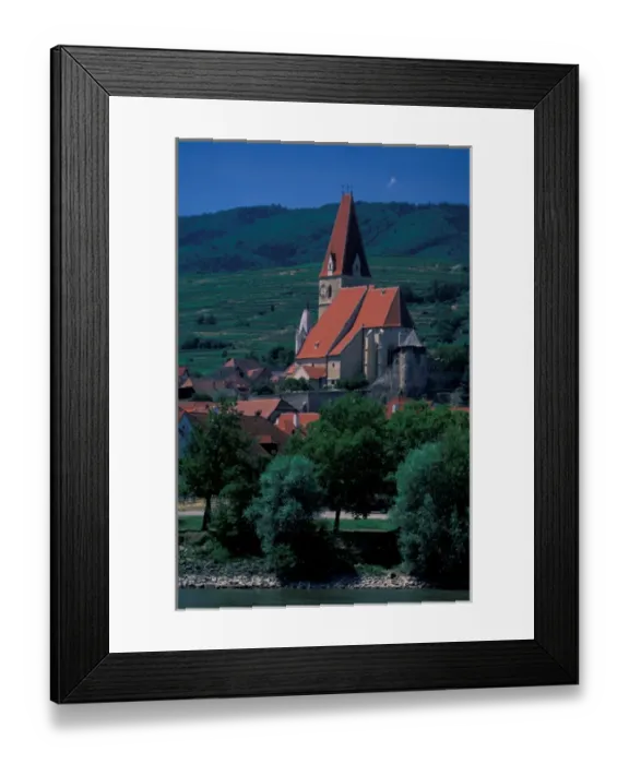 Framed Print : Europe, Austria, Danube River boat trip near Melk
