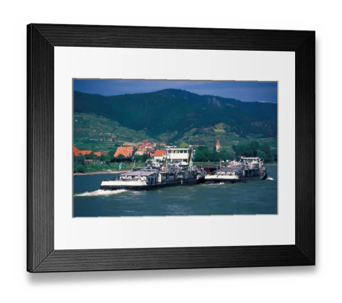 Framed Print : Europe, Austria, Danube River boat trip near Melk