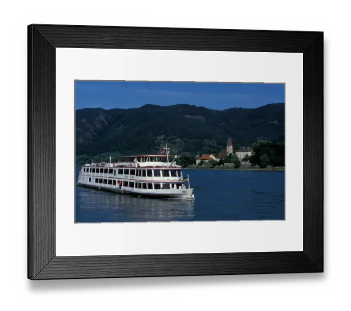 Framed Print : Europe, Austria, Danube River boat trip near Melk