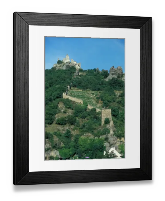 Framed Print : Europe, Austria, Danube River boat trip, Wachau District, Melk, riverside architecture