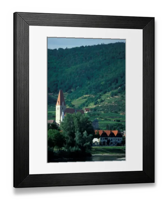 Framed Print : Europe, Austria, Danube River boat trip, Wachau District, Weissenkirchen
