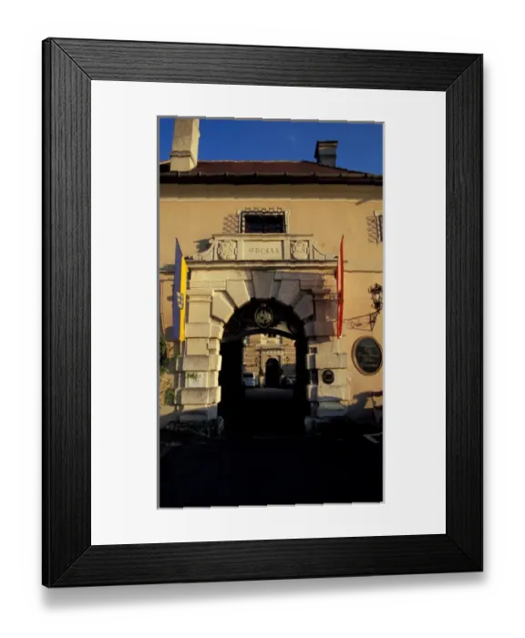 Framed Print : Europe, Austria, Durnstein, street scene