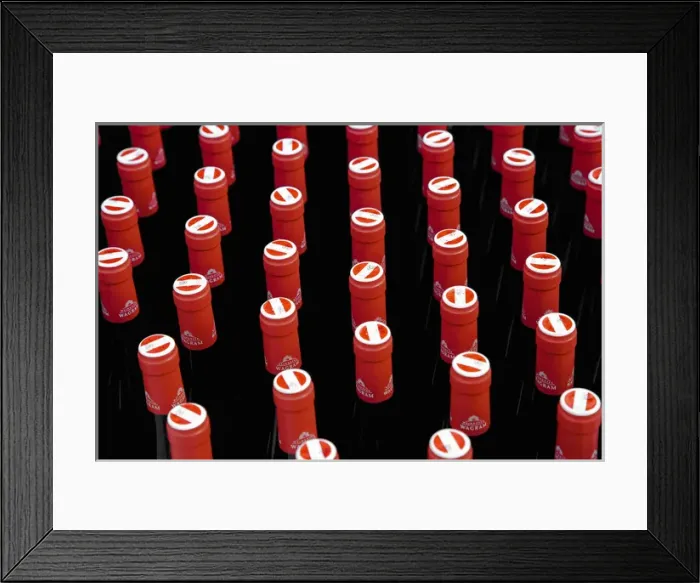 Framed Print : Gsing am Wagram, Lower Austria, Austria - High angle view of wine bottles. Horizontal Framed Print : Gsing am Wagram, Lower Austria, Austria - High angle view of wine bottles. Horizontal
