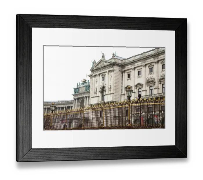 Framed Print : Vienna, Austria - Low angle view of an old world building surrounded by and ornate Framed Print : Vienna, Austria - Low angle view of an old world building surrounded by and ornate