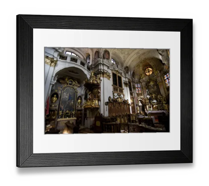 Framed Print : Europe, Austria, Wachau Valley, Lower Austria, Durnstein, abbey interior