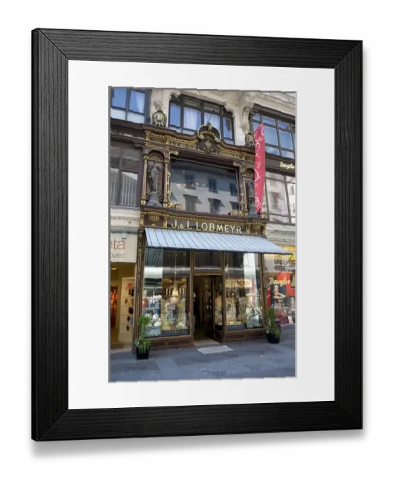 Framed Print : Europe, Austria, Vienna, J. & L. Lobmeyr, crystal and china store