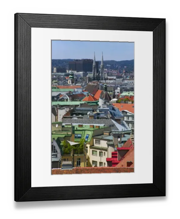 Framed Print : Cityscape dominated by Stephens Cathedral, Vienna, Austria Framed Print : Cityscape dominated by Stephens Cathedral, Vienna, Austria