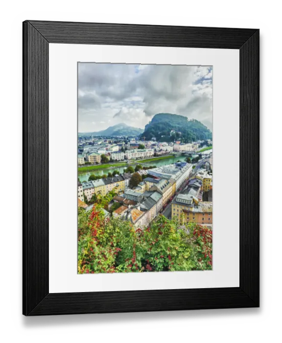 Framed Print : Europe, Austria, Salzburg, Morning fog lifts over Salzburg, home of Mozart and one Framed Print : Europe, Austria, Salzburg, Morning fog lifts over Salzburg, home of Mozart and one