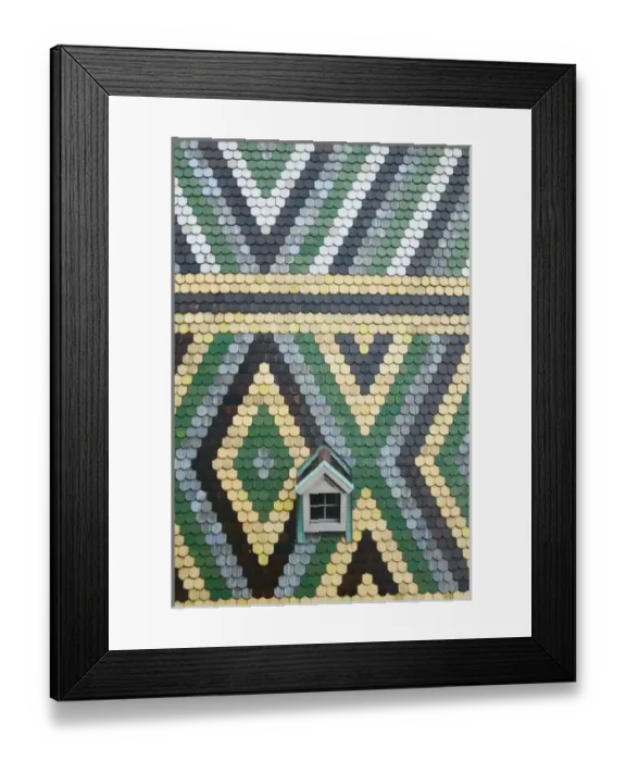 Framed Print : AUSTRIA-Vienna: The Stephansdom Cathedral Roof Tile Detail