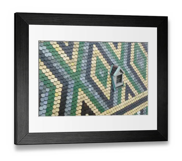 Framed Print : AUSTRIA-Vienna: The Stephansdom Cathedral Roof Tile Detail