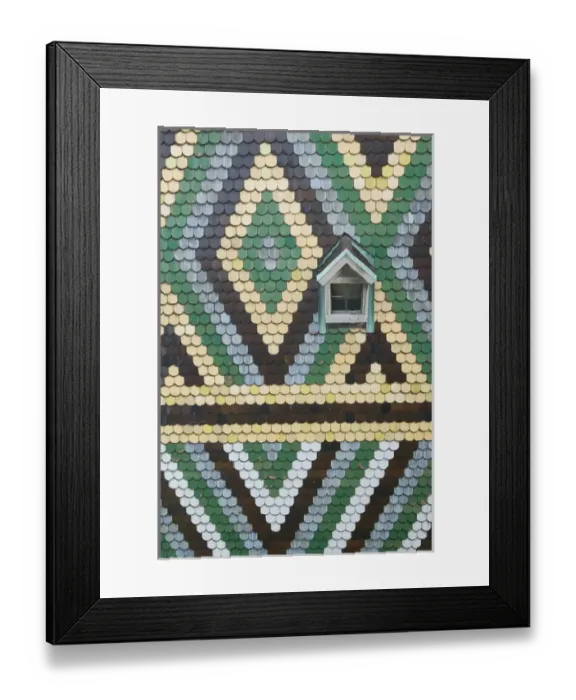 Framed Print : AUSTRIA-Vienna: The Stephansdom Cathedral Roof Tile Detail
