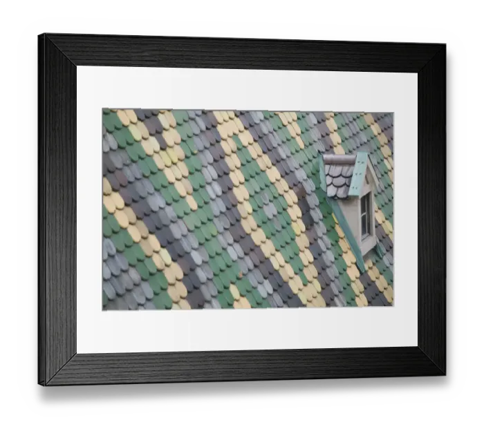 Framed Print : AUSTRIA-Vienna: The Stephansdom Cathedral Roof Tile Detail
