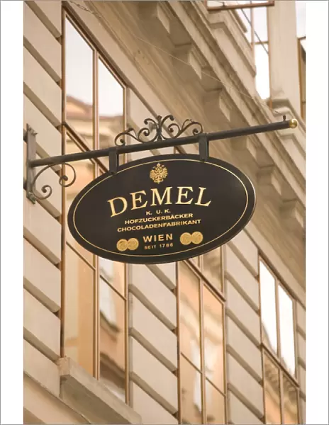 AUSTRIA-Vienna: Demel Cafe Sign  /  Famous Viennese Cafe