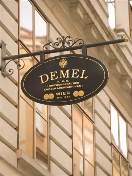 AUSTRIA-Vienna: Demel Cafe Sign  /  Famous Viennese Cafe