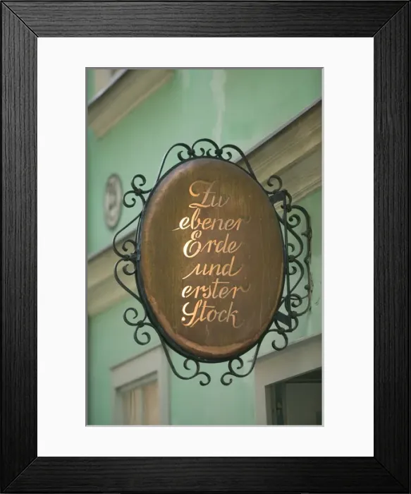 Framed Print : AUSTRIA-Vienna: Spittelberg Historic District / Cafe Sign Framed Print : AUSTRIA-Vienna: Spittelberg Historic District / Cafe Sign