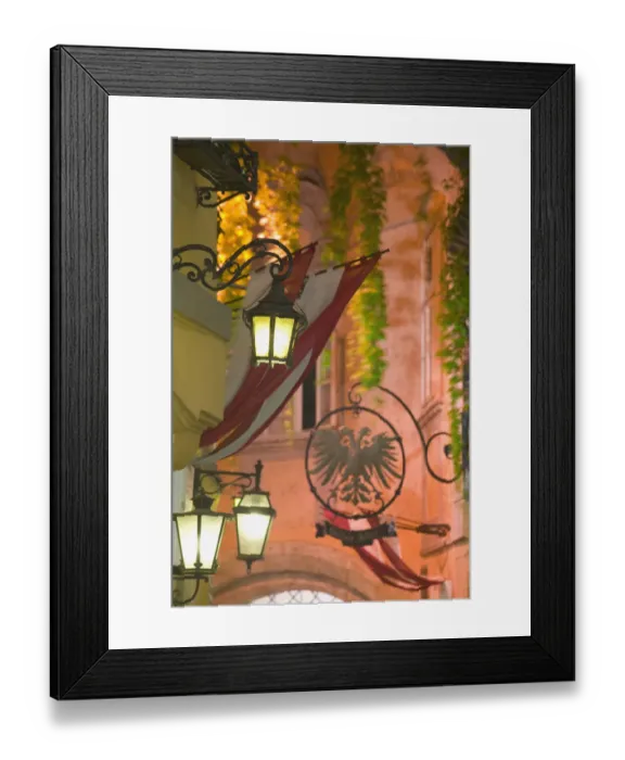 Framed Print : AUSTRIA-Vienna: Fleischmarkt: Griechengasse Cafe / Evening Framed Print : AUSTRIA-Vienna: Fleischmarkt: Griechengasse Cafe / Evening