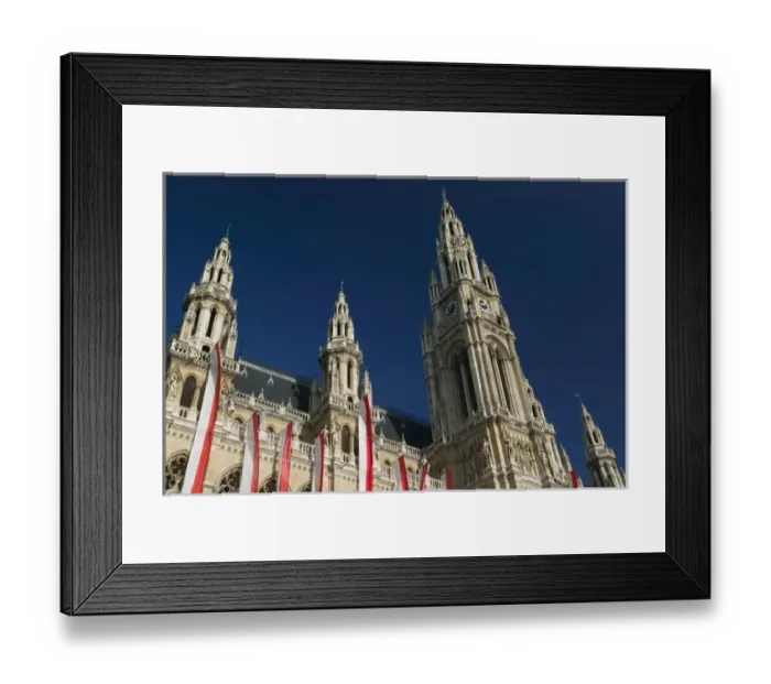 Framed Print : AUSTRIA-Vienna: Neues Rathaus / New Vienna Town Hall / Detail Rathausplatz Framed Print : AUSTRIA-Vienna: Neues Rathaus / New Vienna Town Hall / Detail Rathausplatz