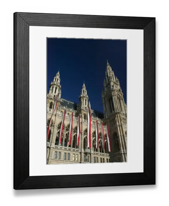 Framed Print : AUSTRIA-Vienna: Neues Rathaus / New Vienna Town Hall / Detail Rathausplatz Framed Print : AUSTRIA-Vienna: Neues Rathaus / New Vienna Town Hall / Detail Rathausplatz