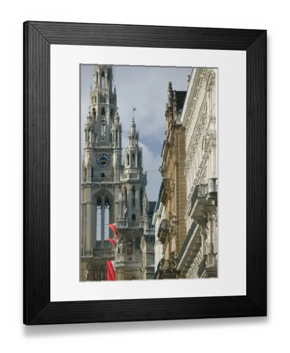 Framed Print : AUSTRIA-Vienna: Ring Road View of Vienna Town Hall Neues Rathaus Framed Print : AUSTRIA-Vienna: Ring Road View of Vienna Town Hall Neues Rathaus